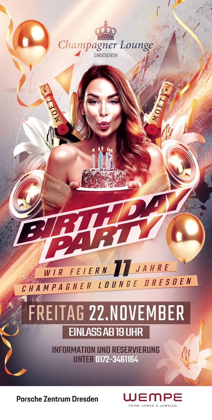 Birthday Party CHampagner Lounge Dresden